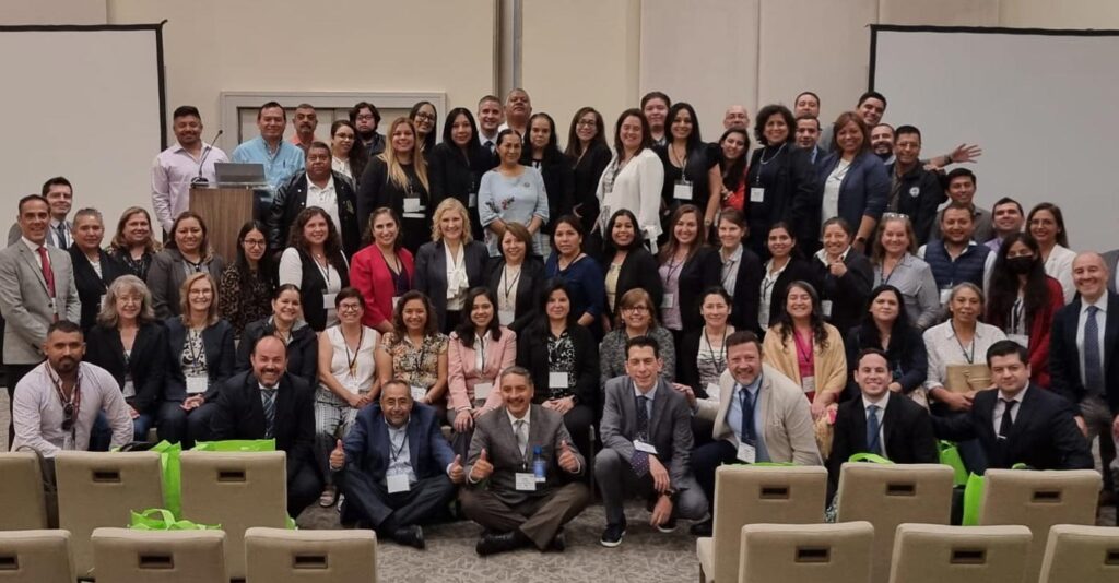 Group posing at EBSCO Open Days in Mexico