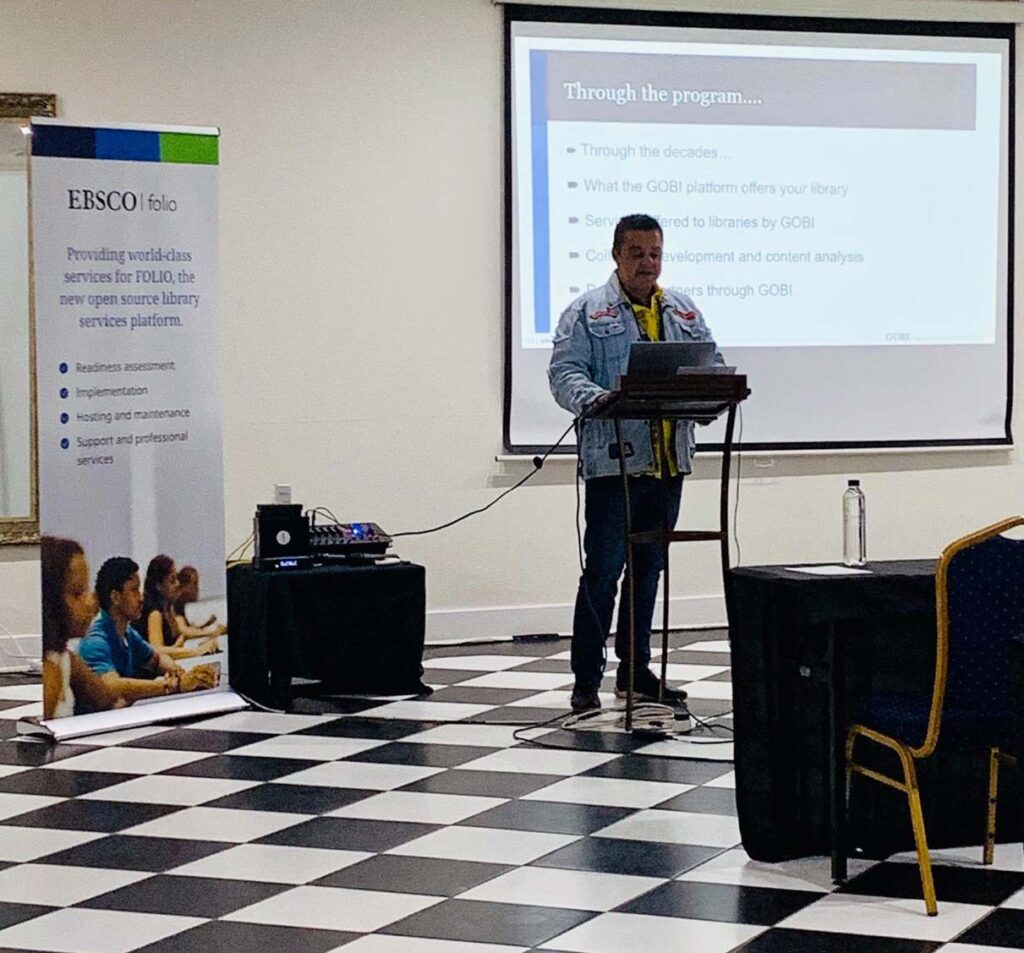 Speaker presenting at EBSCO Open Day in South Africa
